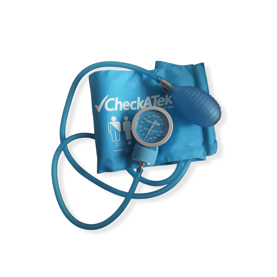 Baumánometro aneroide CheckATek B2-4, color azul cielo